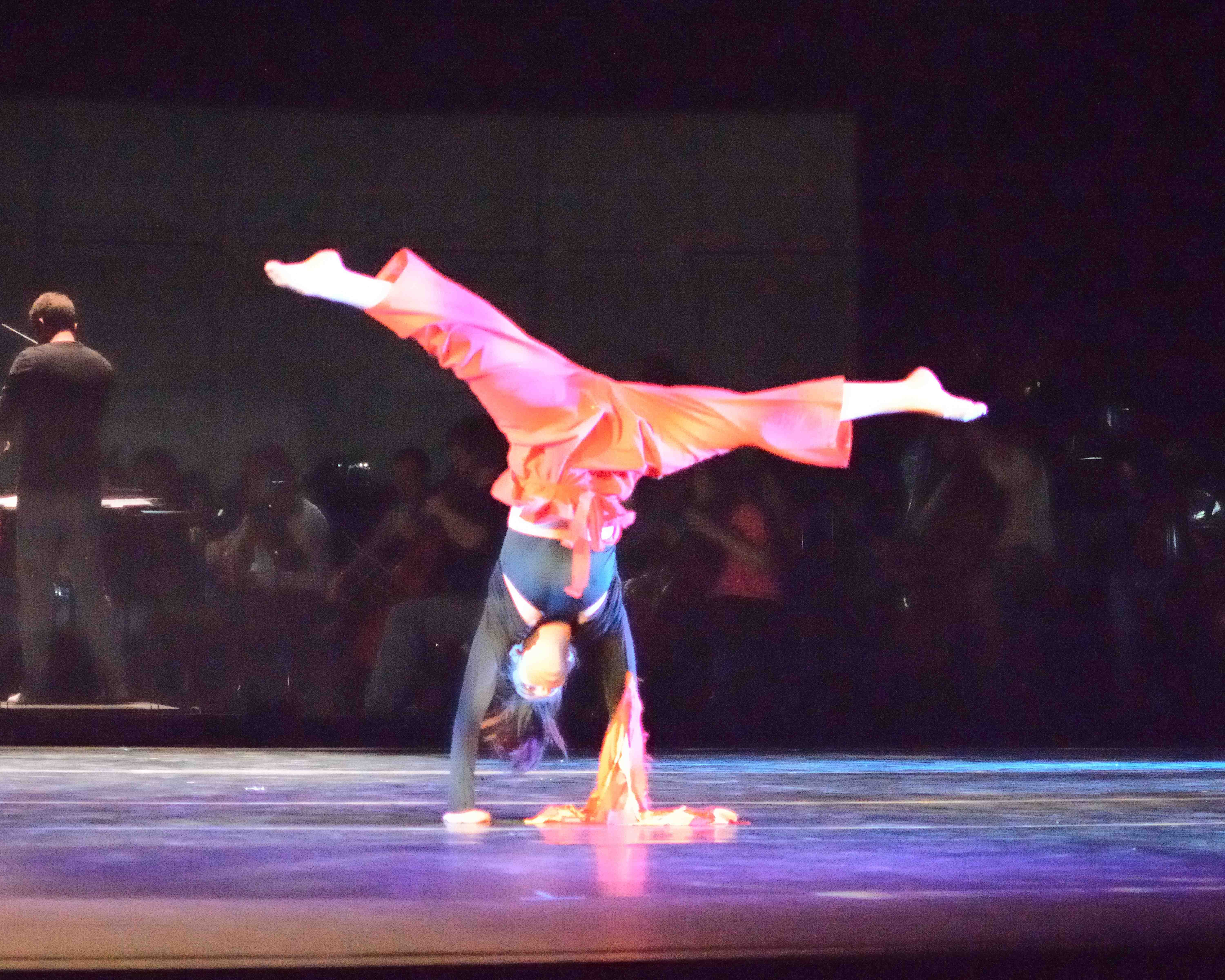 Contemporary dancer cartwheel